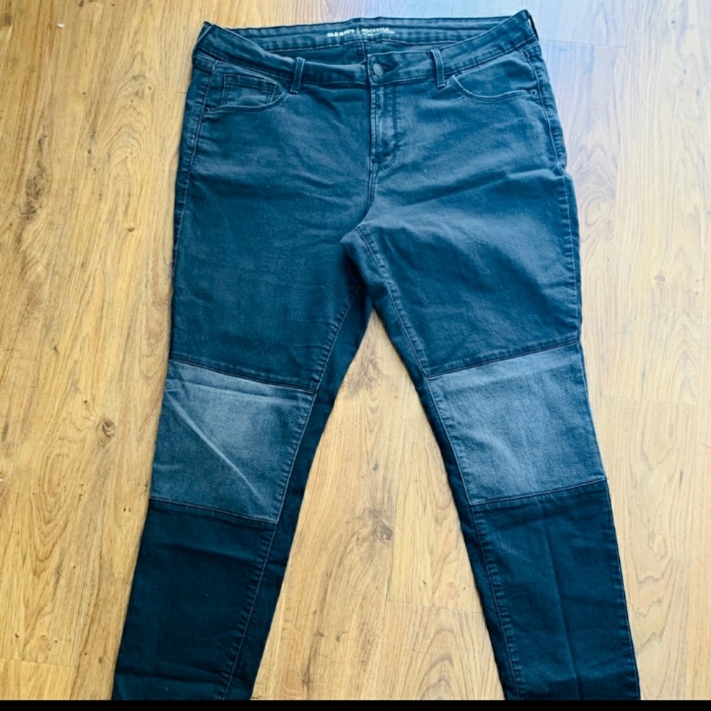 ROCKSTAR MID-RISE SKINNY Black n Gray Jeans 👖